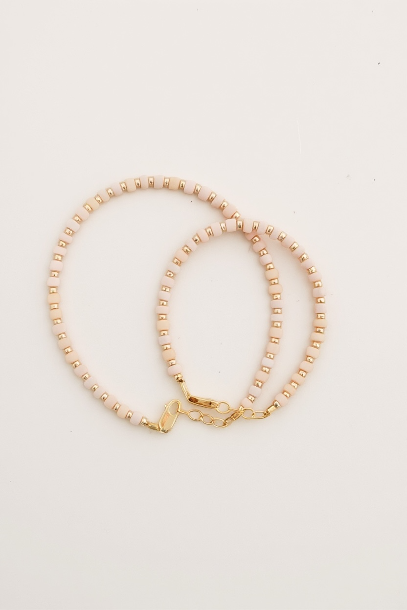 14k gold filled Blush & gold layer bracelet