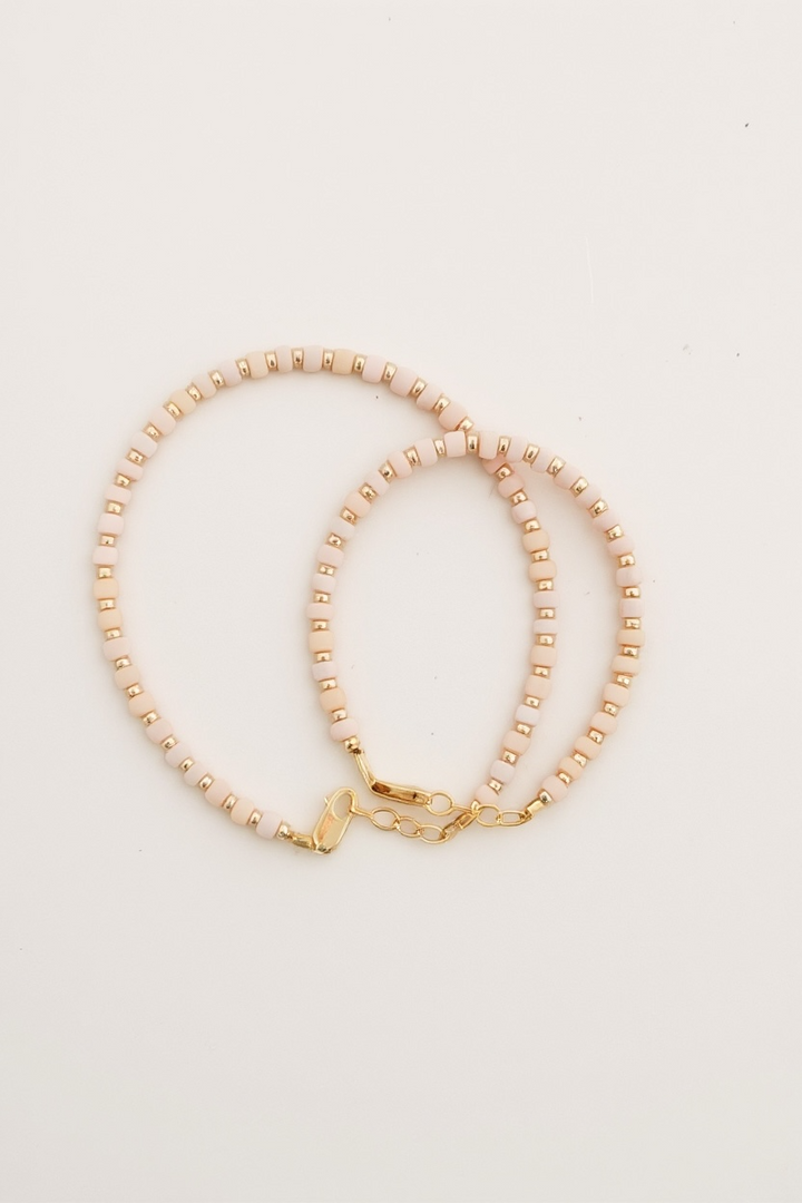 14k gold filled Blush & gold layer bracelet