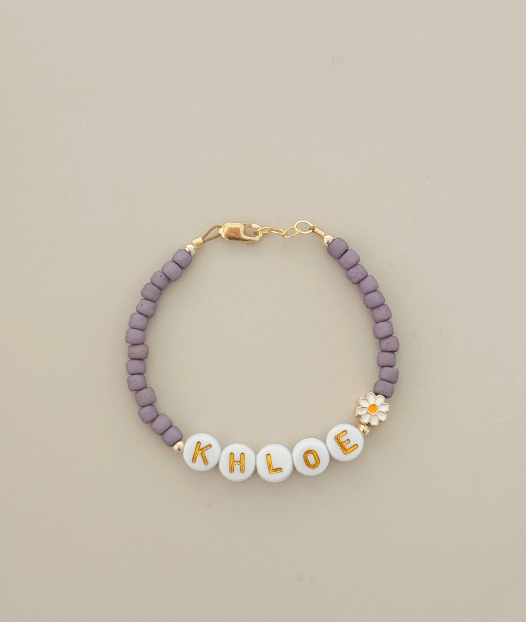 Personalized Name Bracelet – Custom Kids Bracelet with Daisy Charm | Safe 14k Gold Filled