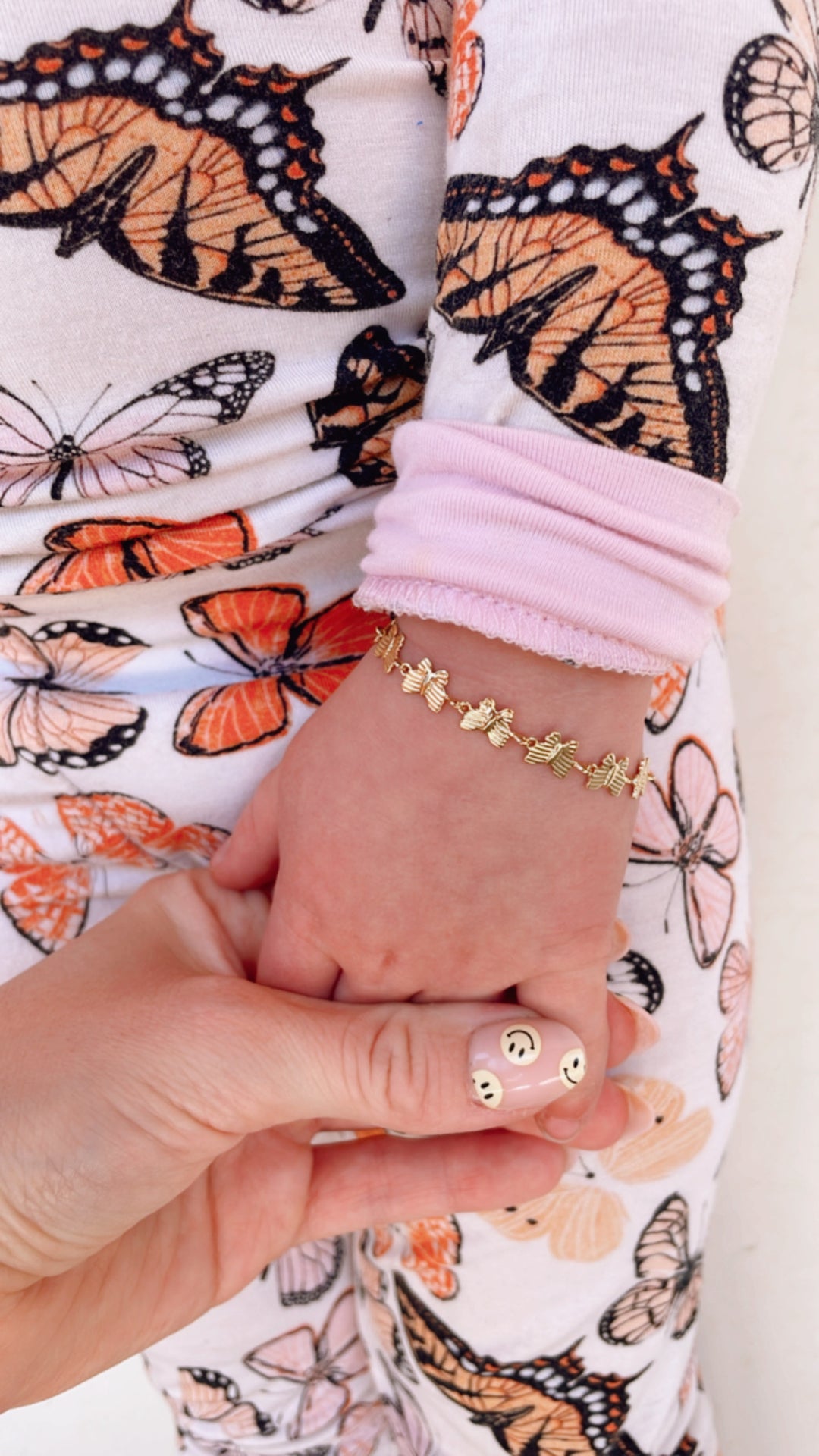 6mm Gold filled butterfly chain bracelet