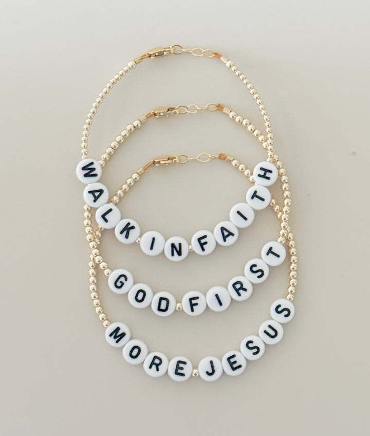 14k gold filled religious Christian bracelets