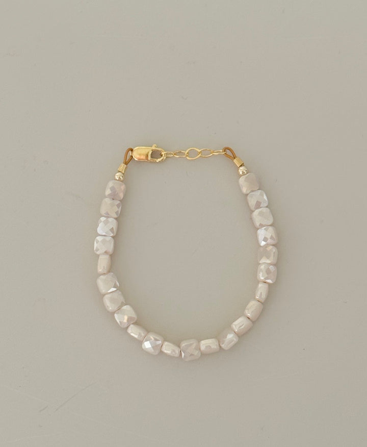Cream shimmer bracelet