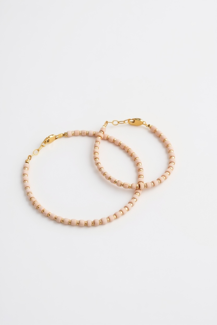14k gold filled Blush & gold layer bracelet