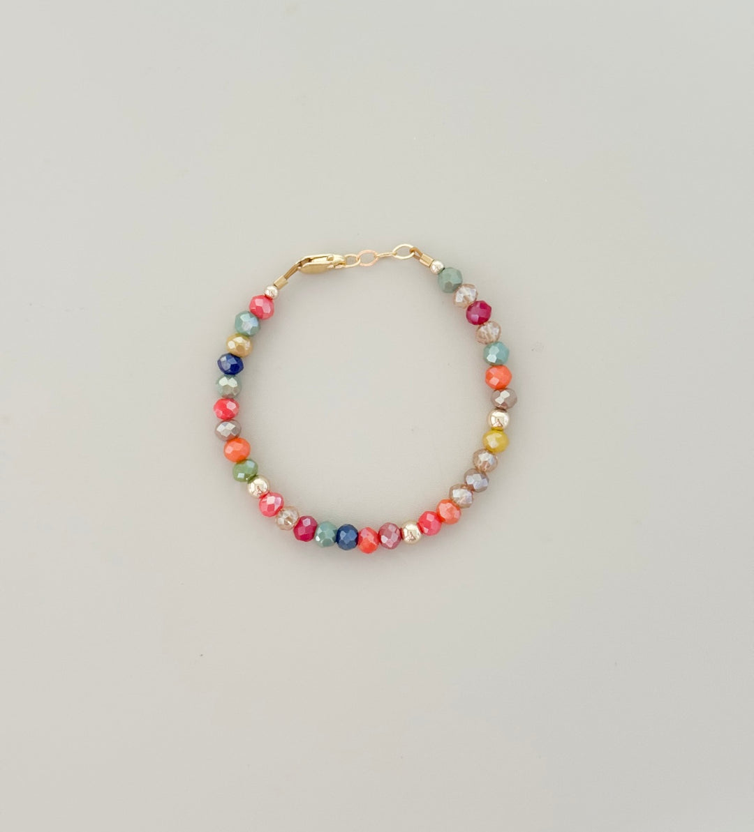 Rainbow shimmer beaded bracelet