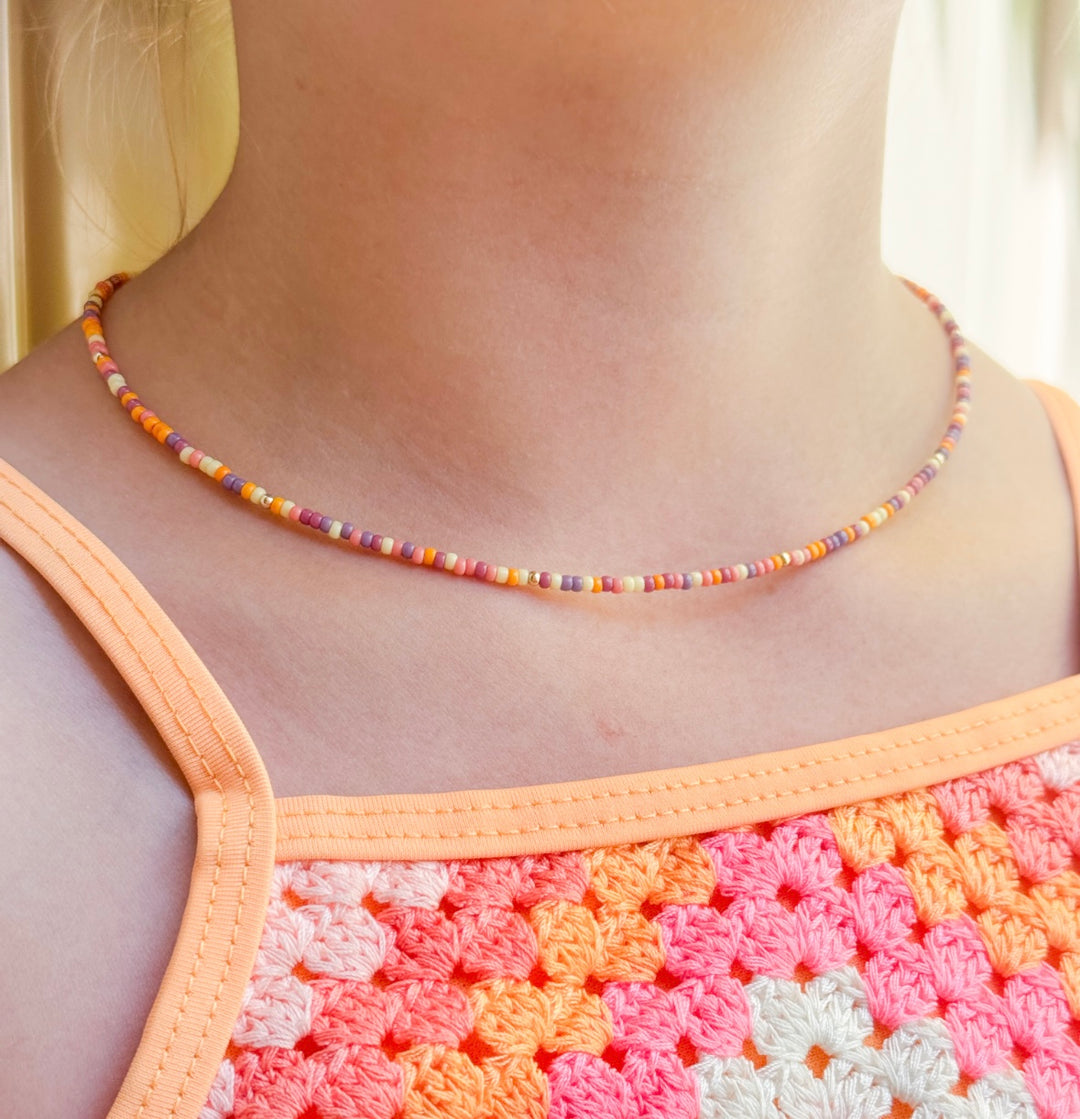 Endless summer beaded necklace