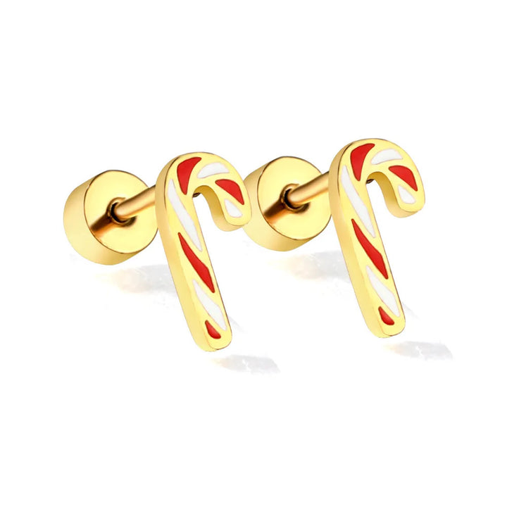 Christmas screw-back earrings