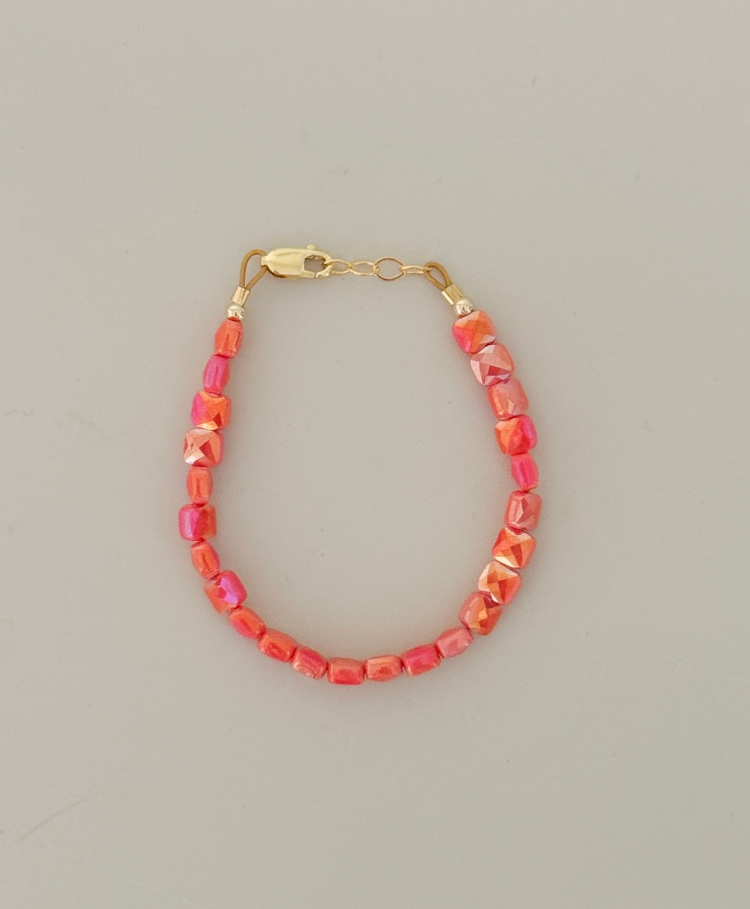 Coral shimmer sparkle bracelet