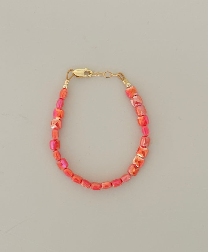 Coral shimmer sparkle bracelet