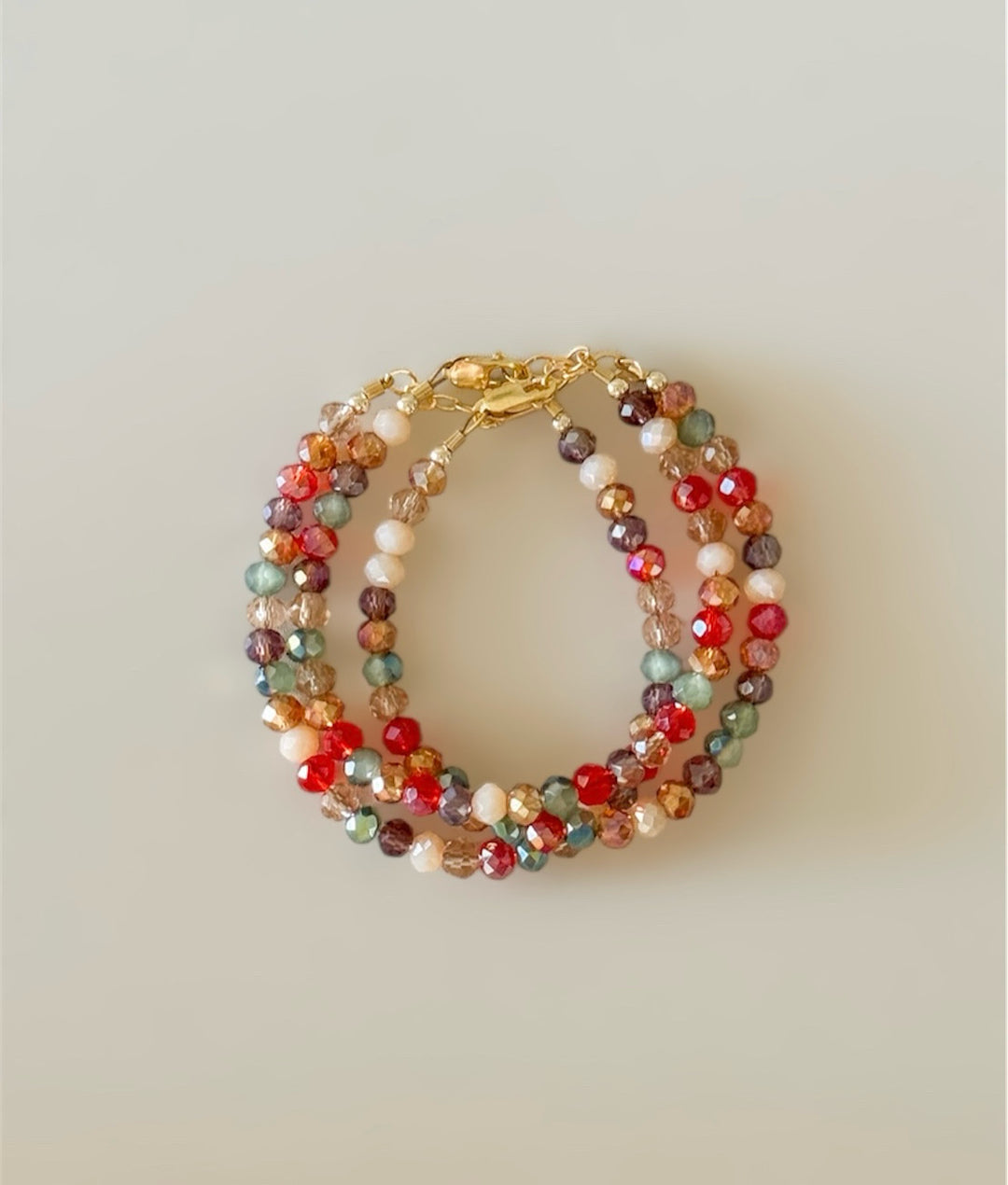 Christmas Shimmer Bracelet | Festive Holiday Beaded Bracelet