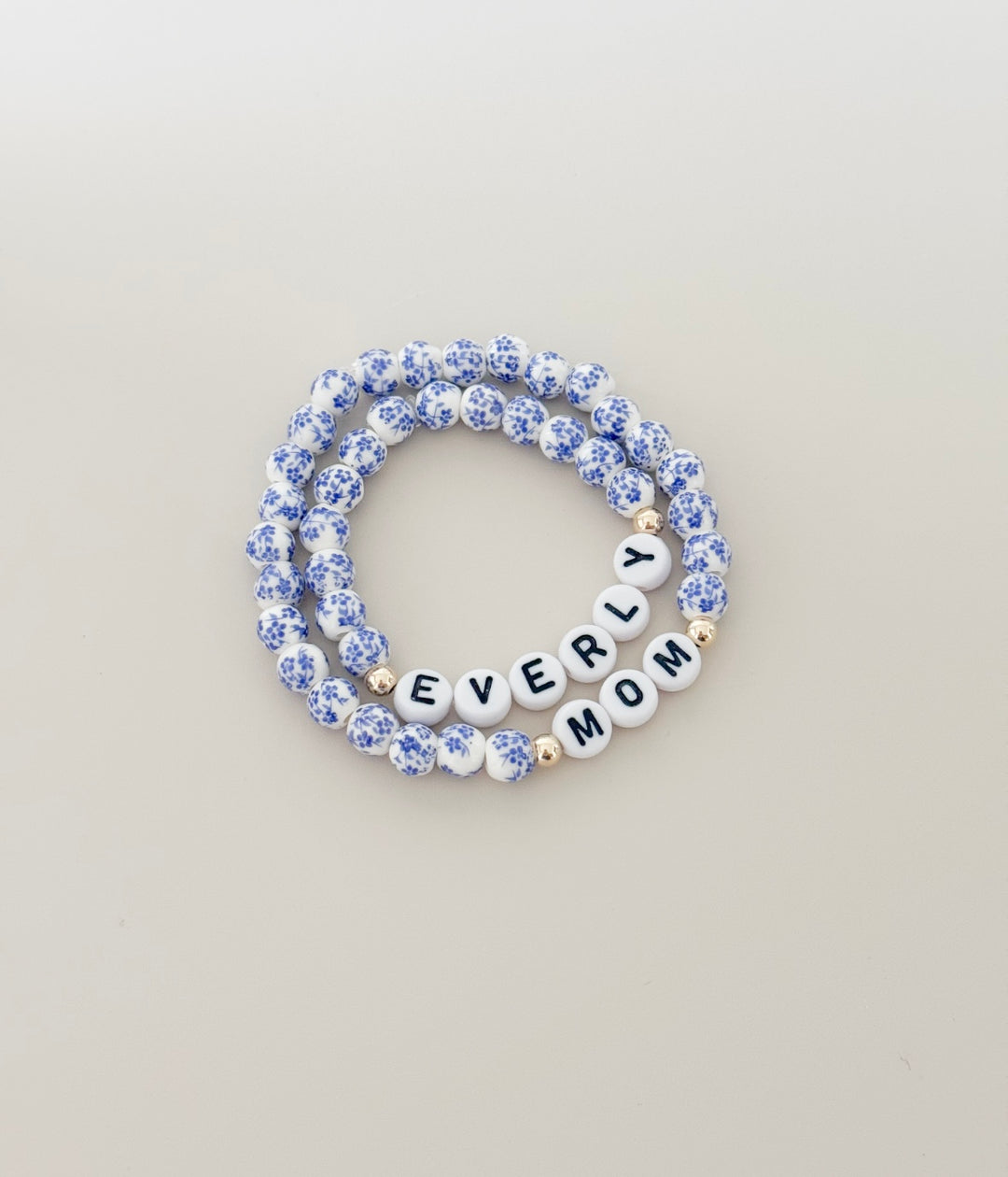Floral name bracelet