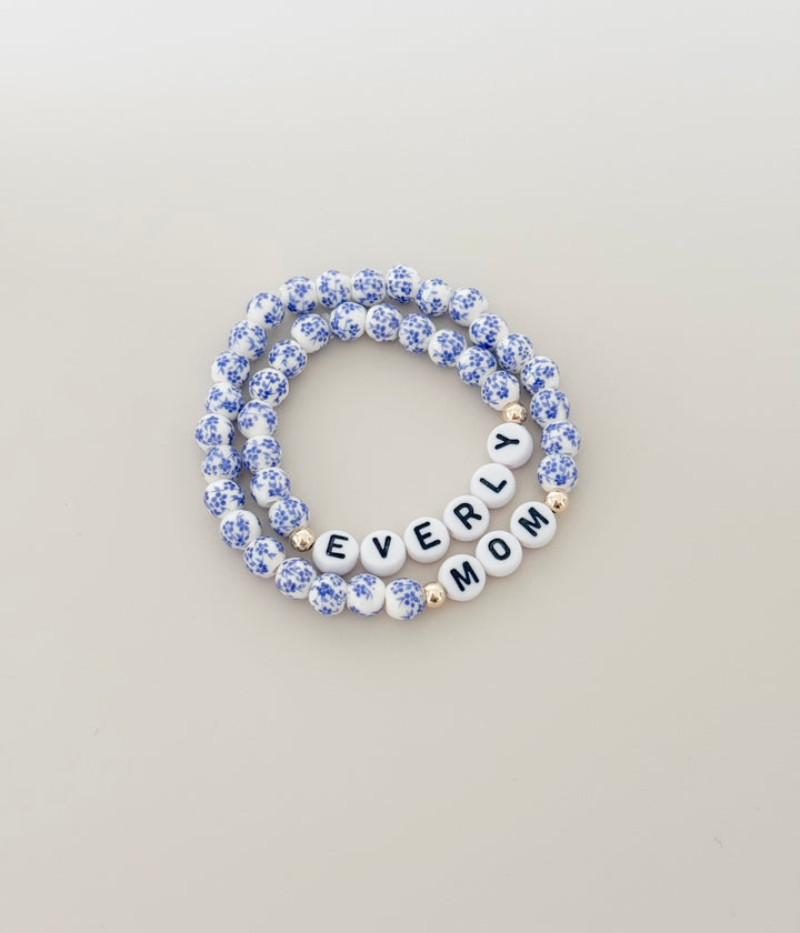 Floral name bracelet