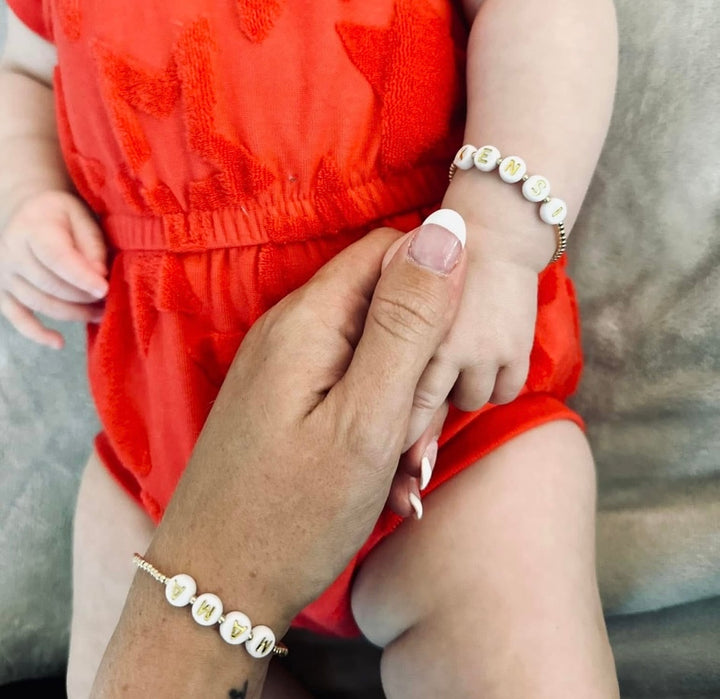 Personalized Name Bracelet – 14k Gold-Filled | Baby, Toddler & Mama