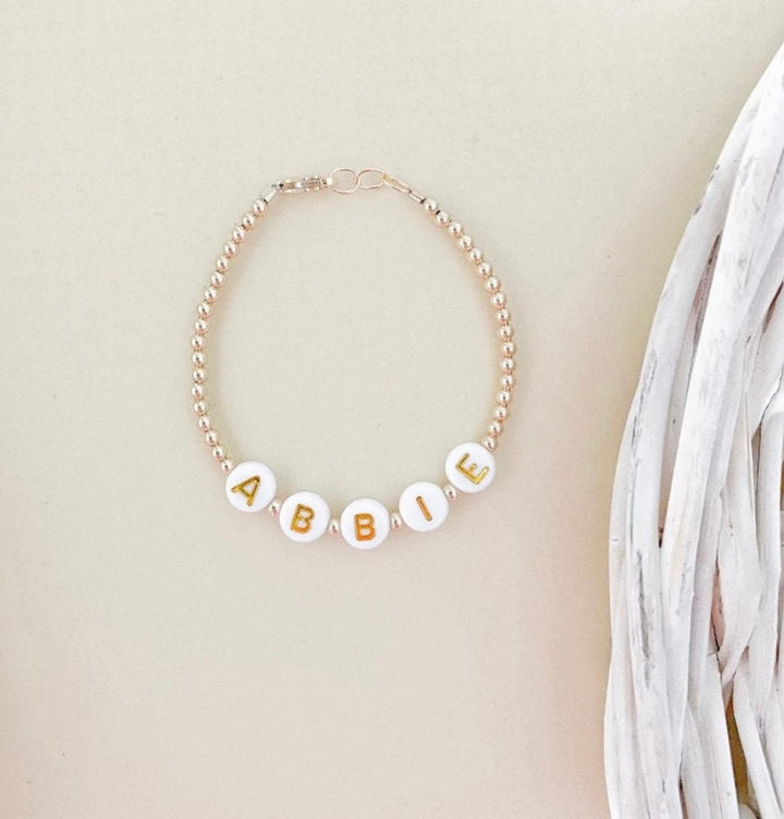 Personalized Name Bracelet – 14k Gold-Filled | Baby, Toddler & Mama
