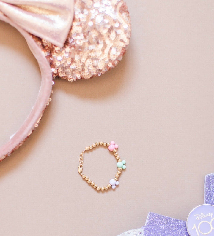 14k gold filled mouse ear bracelet