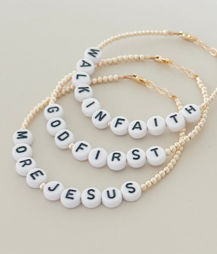 14k gold filled religious Christian bracelets