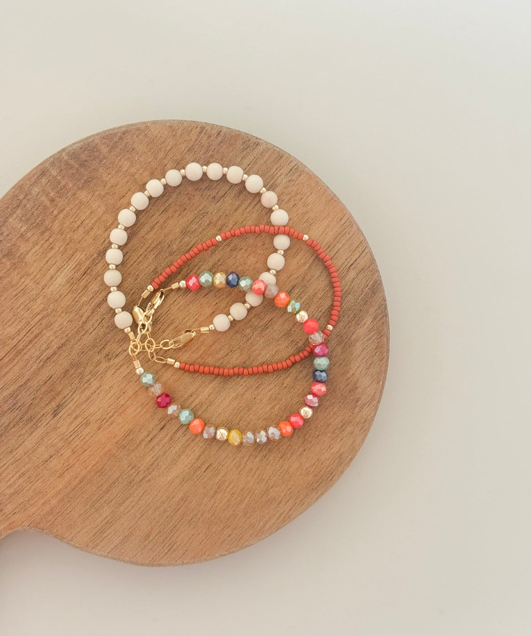 Mommy and baby shimmer beaded bracelet