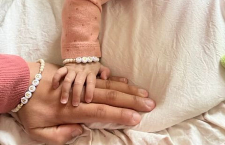 Personalized Tan and Gold Name Bracelet | Dainty, Hypoallergenic Jewelry | Handmade Keepsake Gift