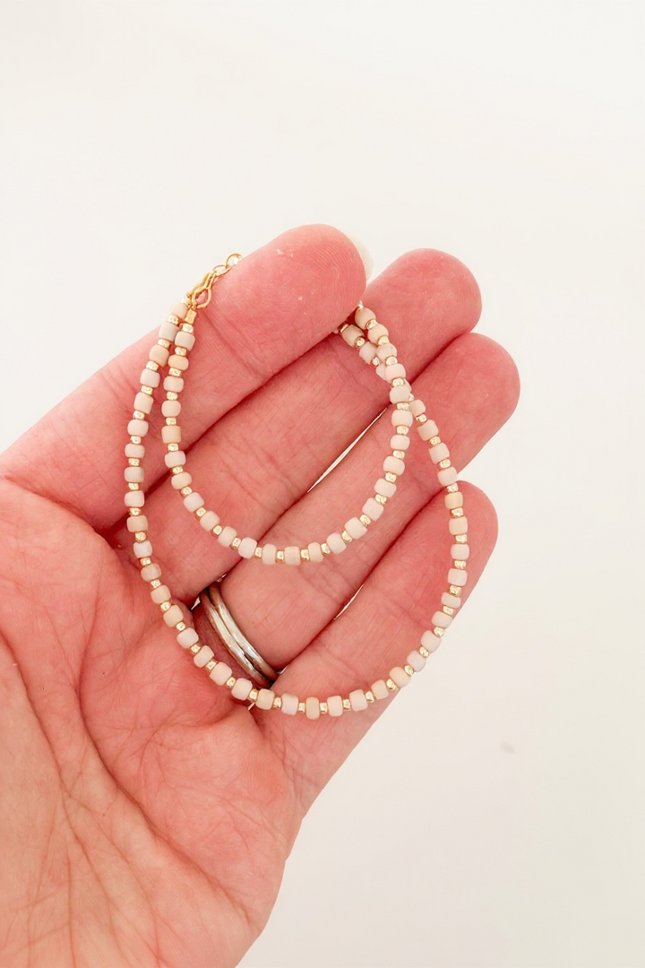 14k gold filled Blush & gold layer bracelet