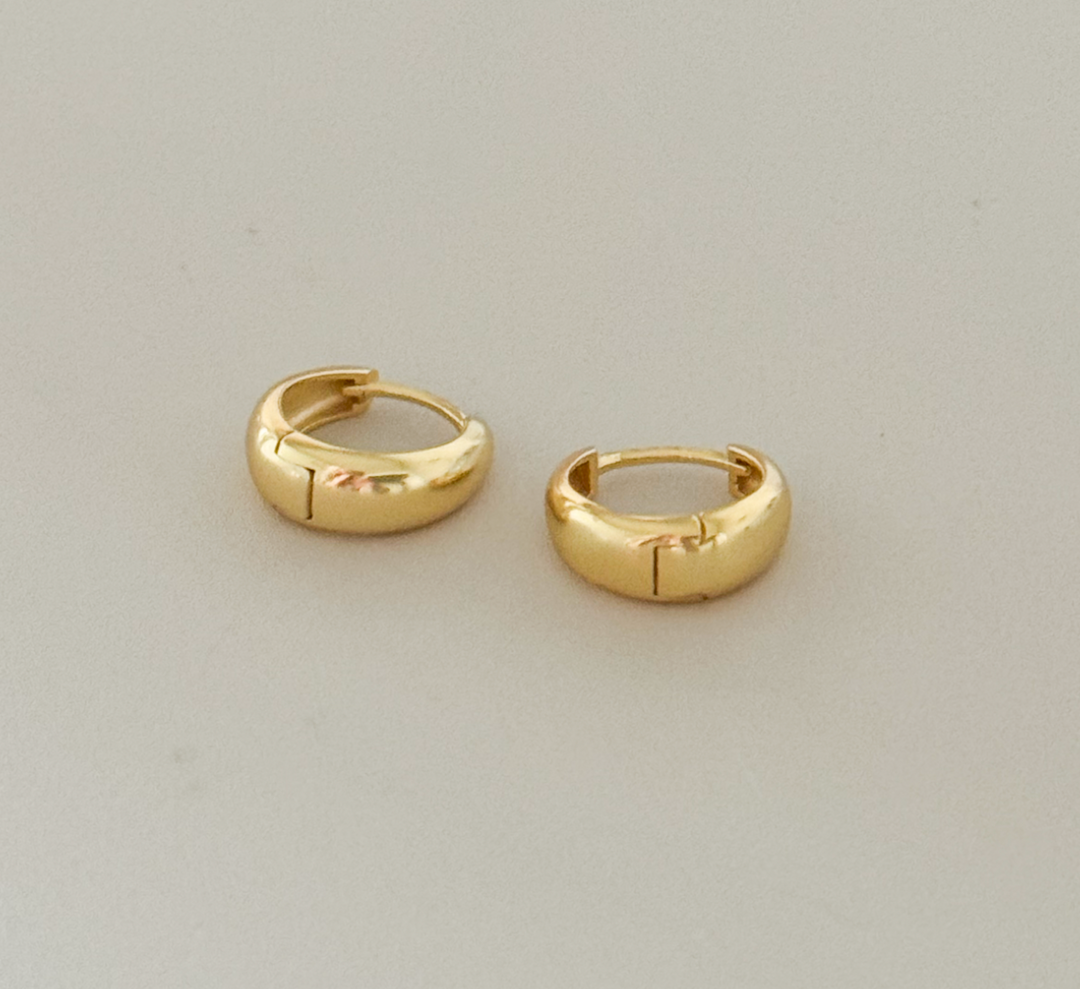 14k gold filled 10mm chunky clip hoops