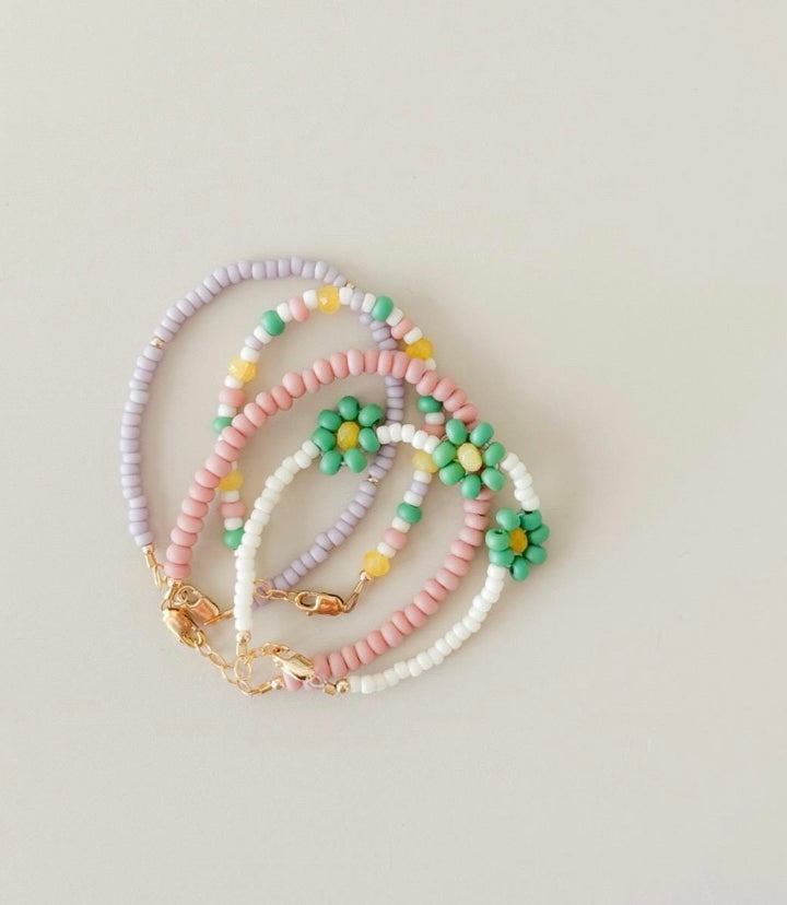 14k gold filled Lavender beaded kid bracelet