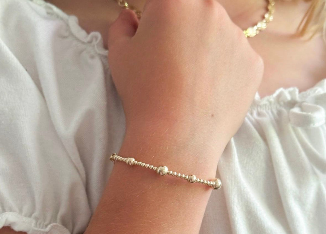 14k gold filled beaded bracelet