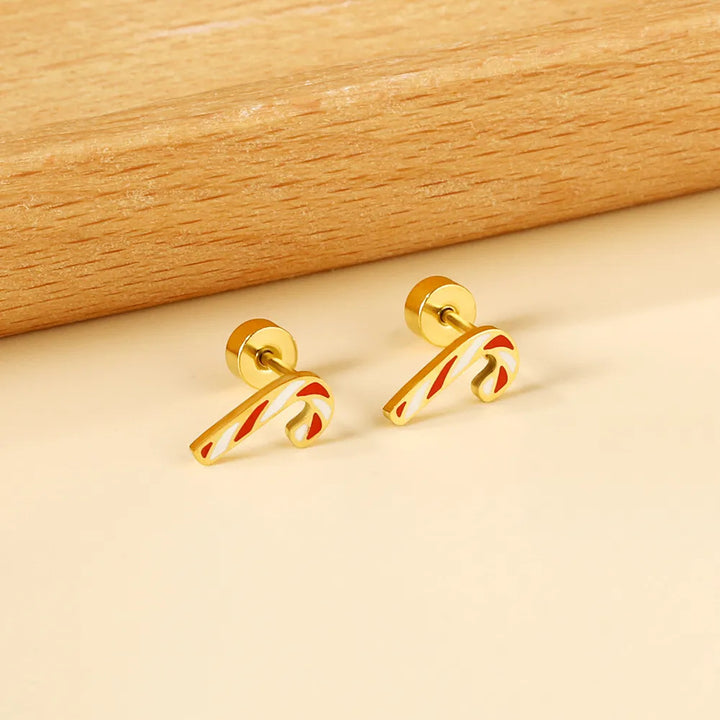 Christmas screw-back earrings