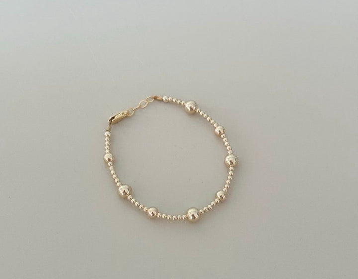 14k gold filled beaded bracelet