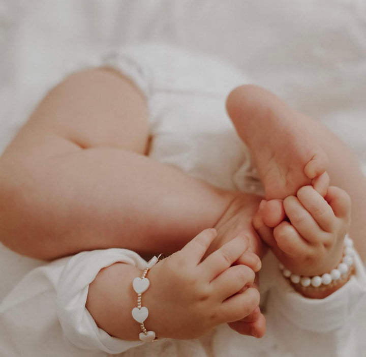 Classic White Bubble Bracelet – Handmade in the USA, Safe for Sensitive Skin