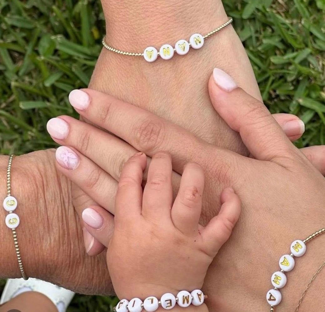 Personalized Name Bracelet – 14k Gold-Filled | Baby, Toddler & Mama