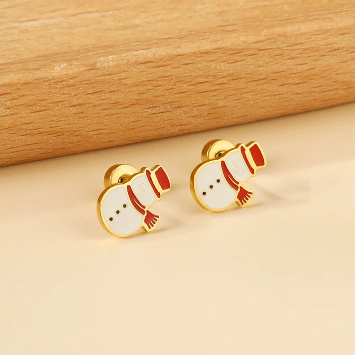 Christmas screw-back earrings