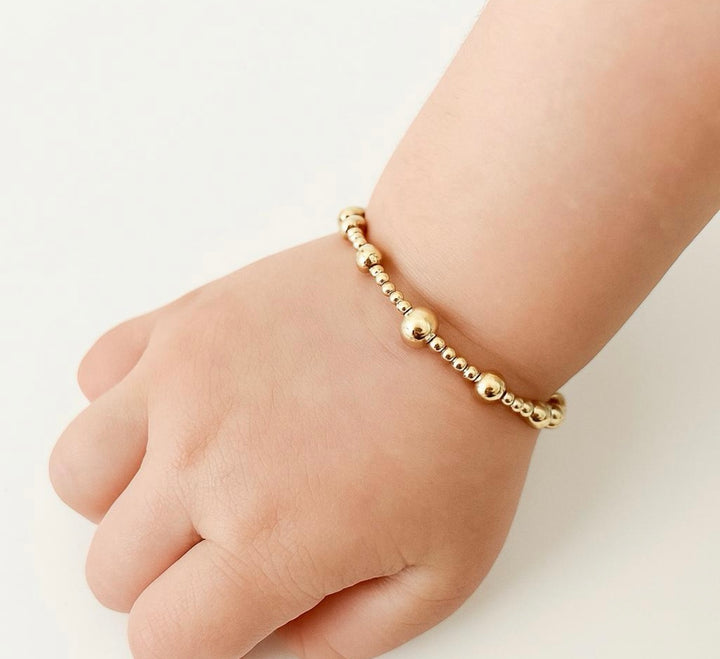 14k gold filled beaded bracelet