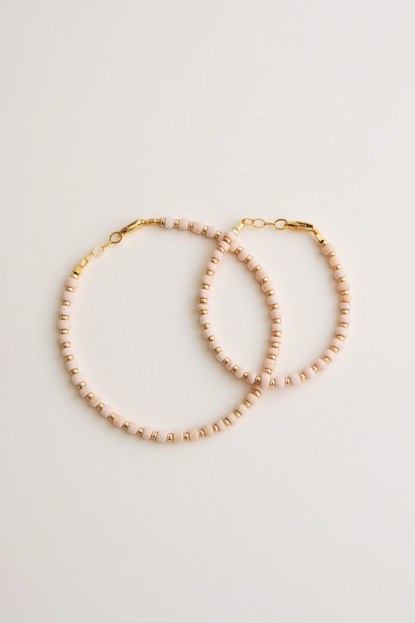 14k gold filled Blush & gold layer bracelet