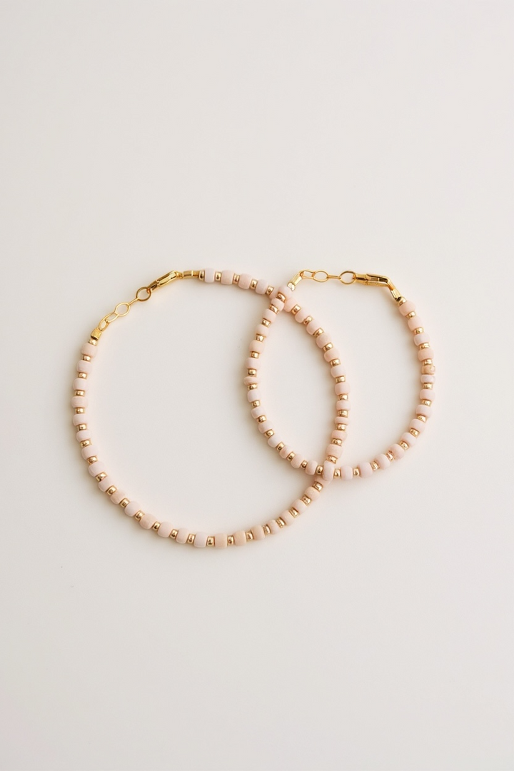 14k gold filled Blush & gold layer bracelet