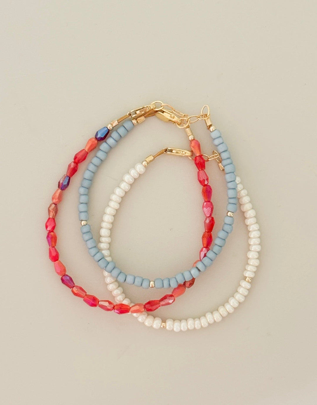 Sunset Sorbet Beaded Bracelet | Pink &amp; Coral Gemstone-Inspired Bracelet |