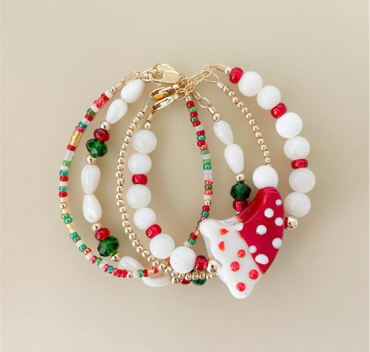 Dainty Christmas mix bracelet