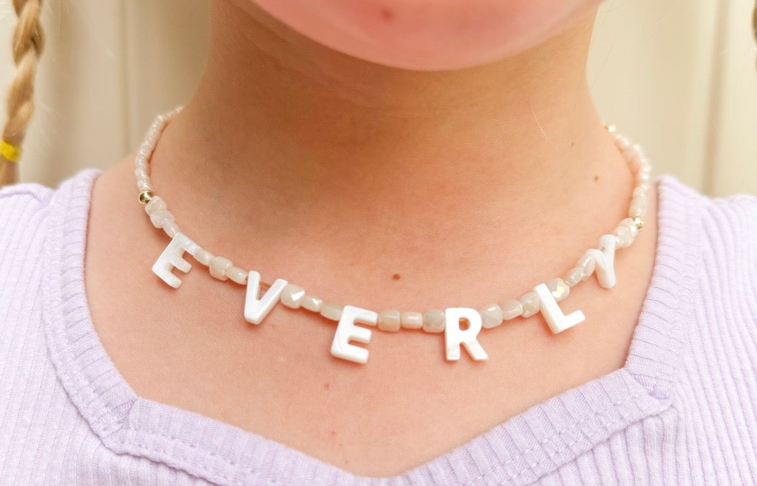 Personalized Name Choker Necklace | Custom Beaded Kids Necklace