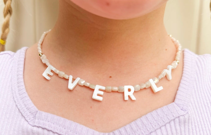Personalized Name Choker Necklace | Custom Beaded Kids Necklace