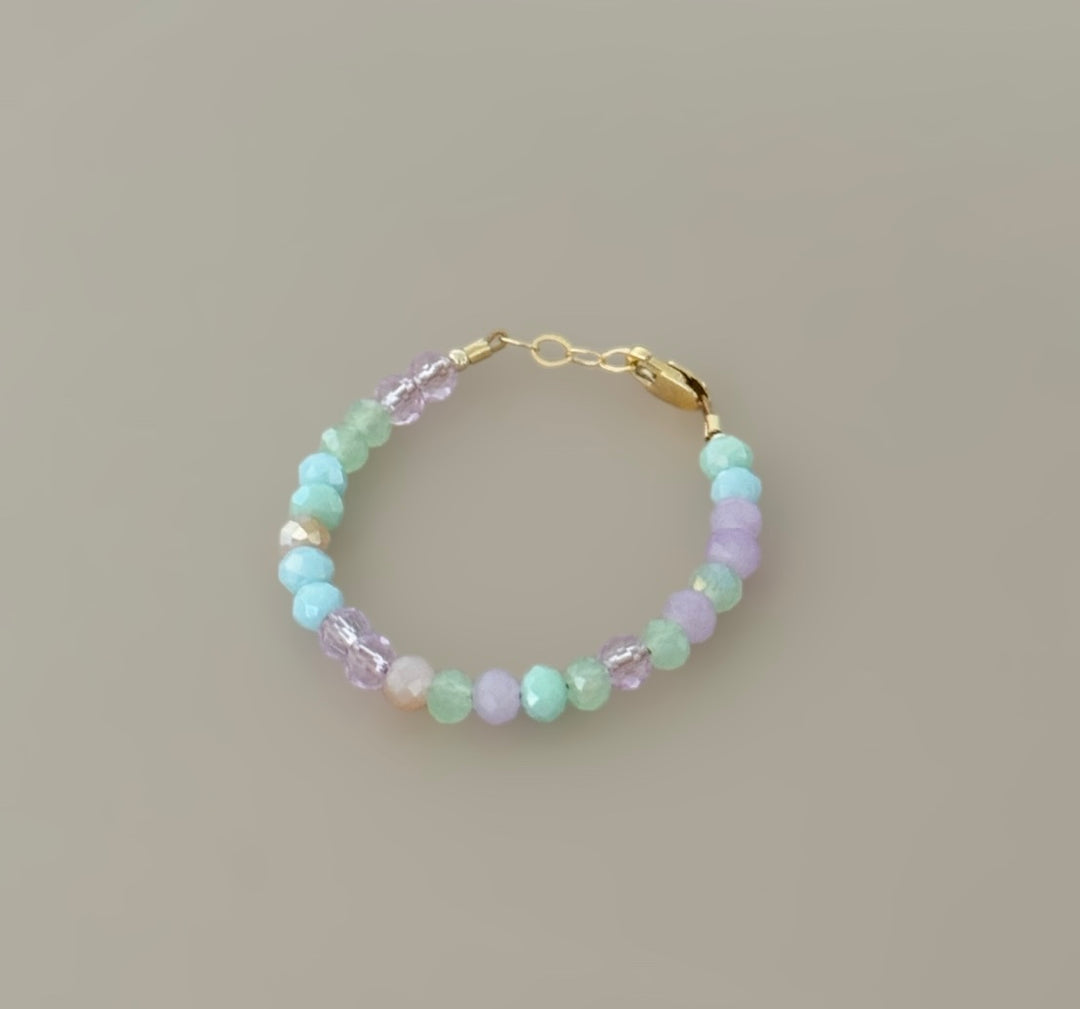 14k gold filled beaded pastel dream bracelet
