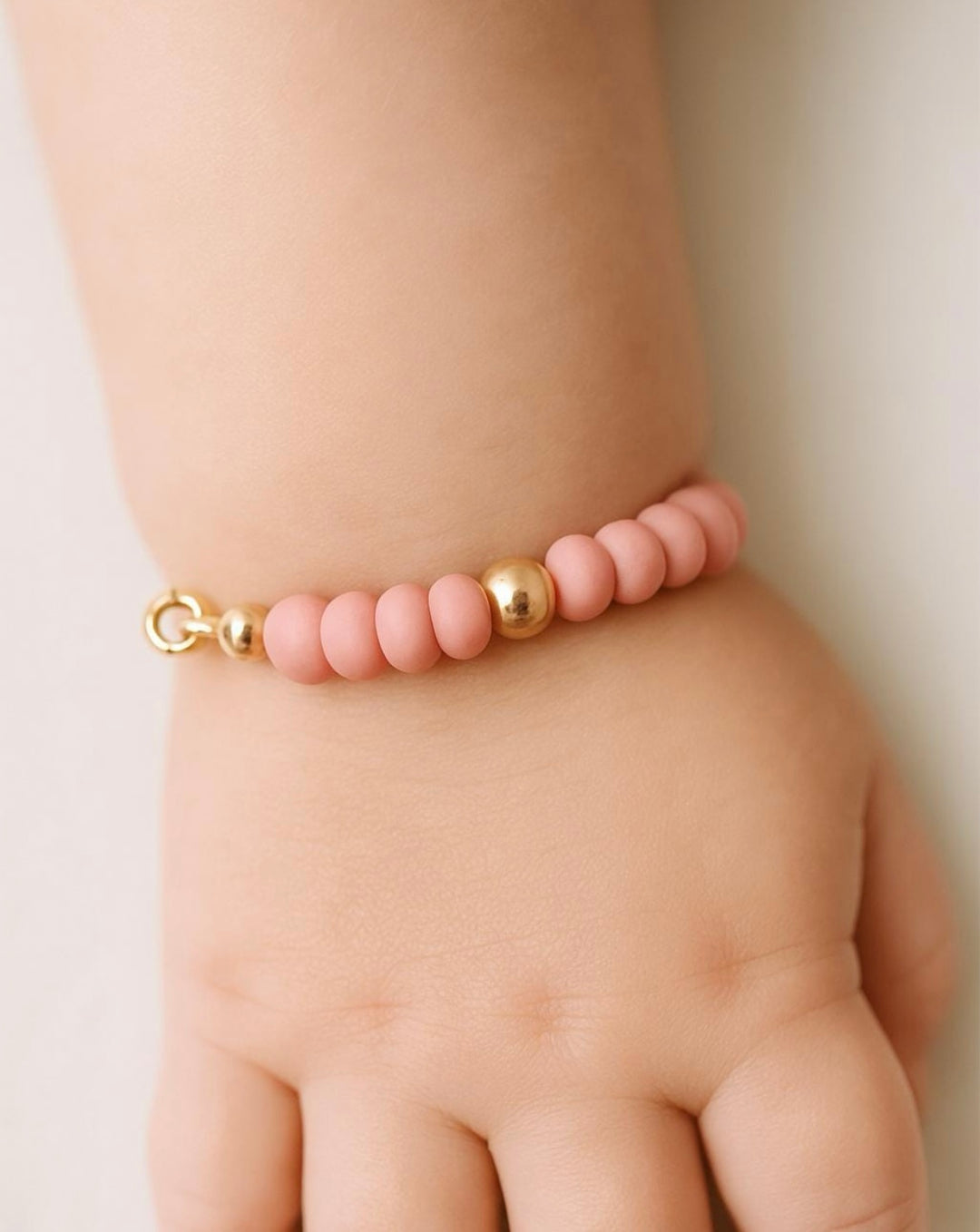 Blush Beaded Bracelet | Minimal Pink + Gold Everyday Bracelet