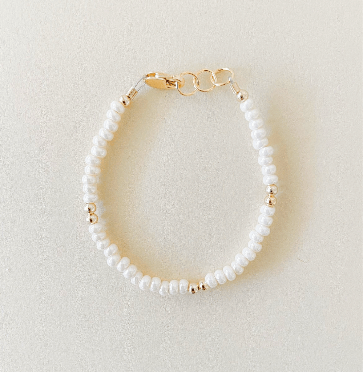 Cream Shimmer Bracelet