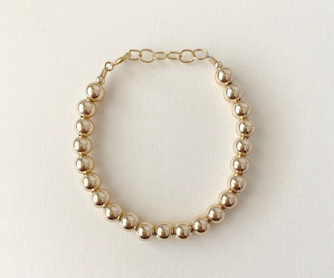 Gold-Filled 5mm Bead Bracelet – Mom and Me Matching Jewelry, Handmade in the US