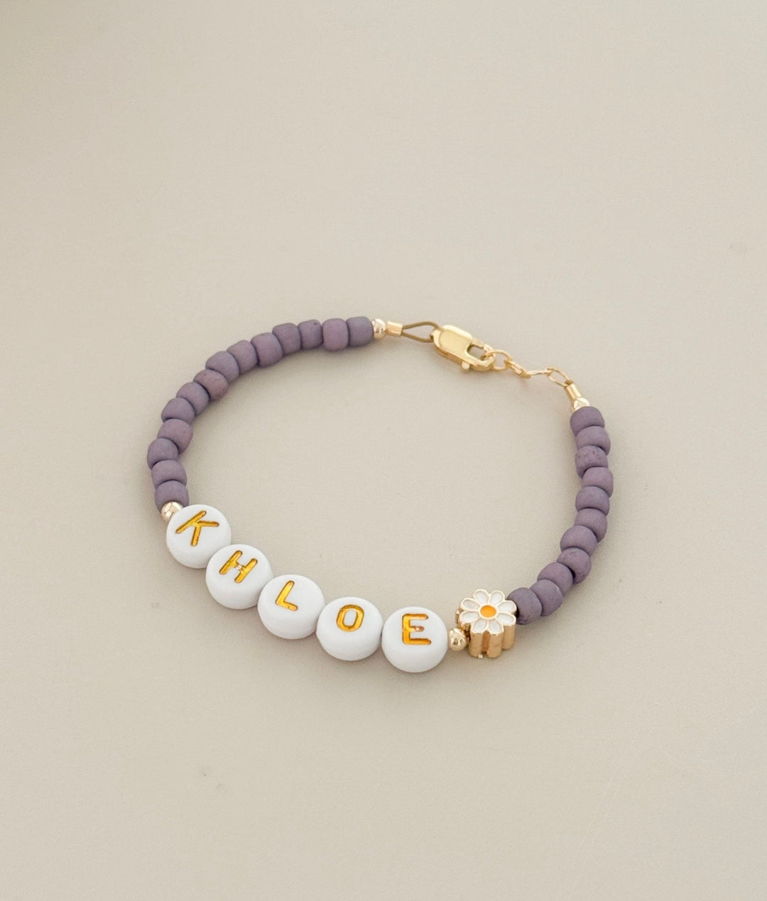 Personalized Name Bracelet – Custom Kids Bracelet with Daisy Charm | Safe 14k Gold Filled
