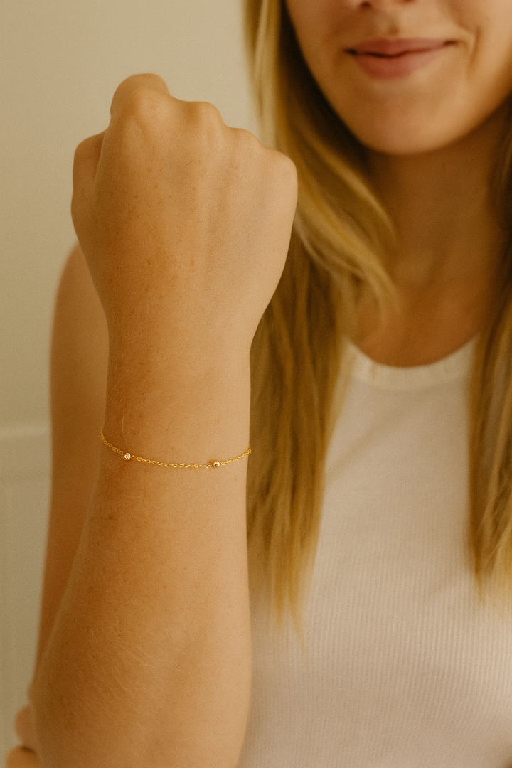 14k Gold-Filled Mom & Me Chain Bracelet | Matching Gold Link Jewelry | Mother Daughter Bracelet Set