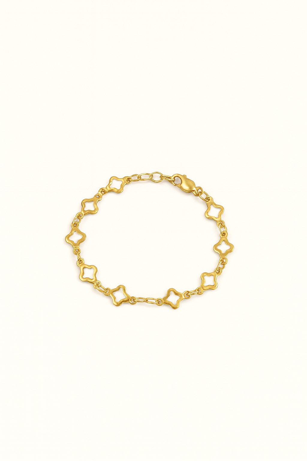 14k Gold-Filled Clover Link Bracelet | Mom & Me Matching Set | Lucky Gold Chain Jewelry for All Ages