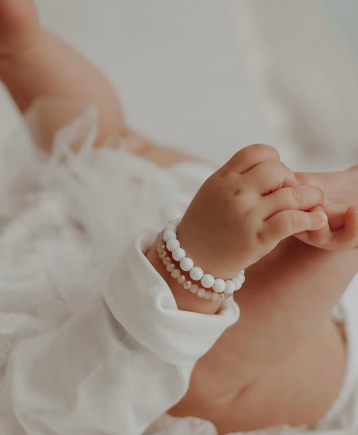 Classic White Bubble Bracelet – Handmade in the USA, Safe for Sensitive Skin