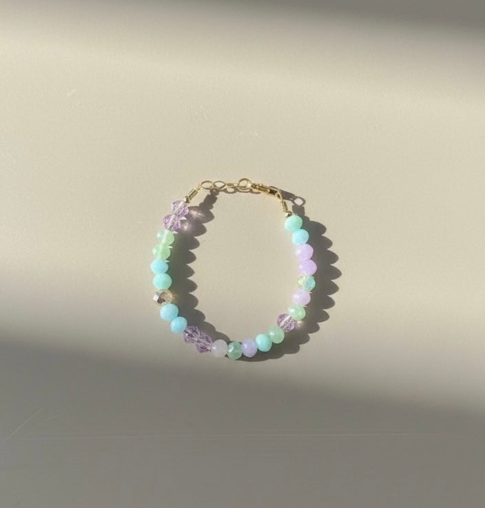 14k gold filled beaded pastel dream bracelet