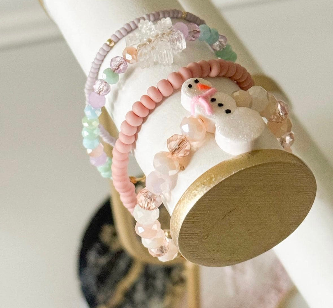 Snowflake winter beaded bracelets