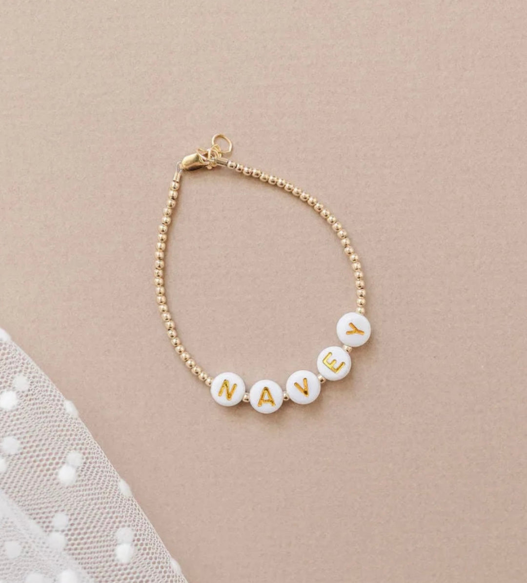 Personalized Name Bracelet – 14k Gold-Filled | Baby, Toddler & Mama