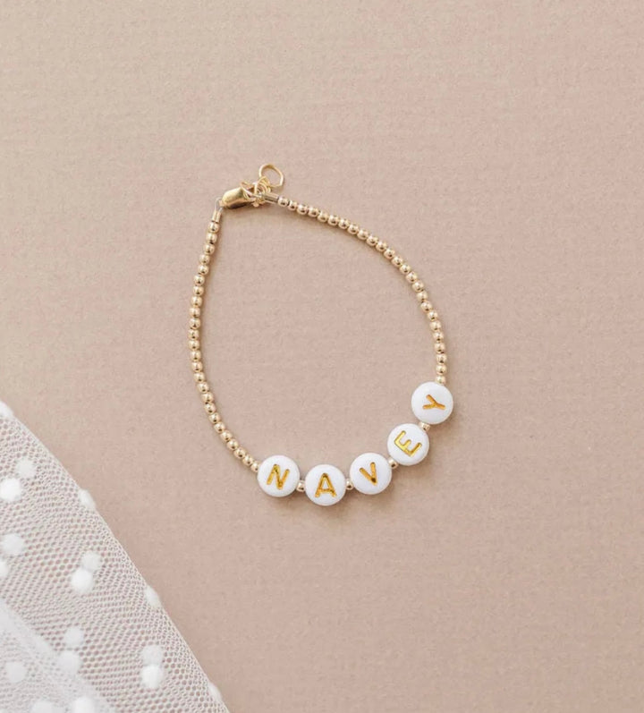 Personalized Name Bracelet – 14k Gold-Filled | Baby, Toddler & Mama