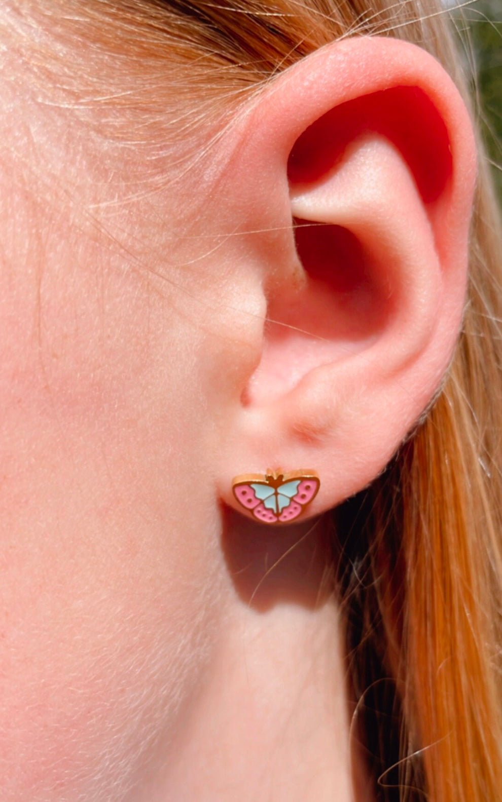 Whimsical Butterfly screw-back earrings